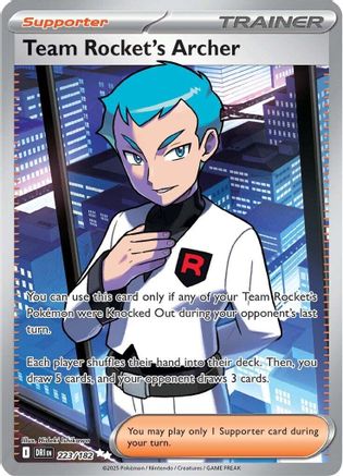Team Rocket's Archer - 223/182 Holofoil [SV: Destined Rivals] Pokemon Single Pokémon