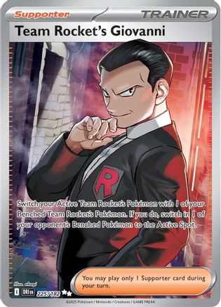 Team Rocket's Giovanni - 225/182 (225) - [SV: Destined Rivals] Holofoil Pokemon Single Pokémon
