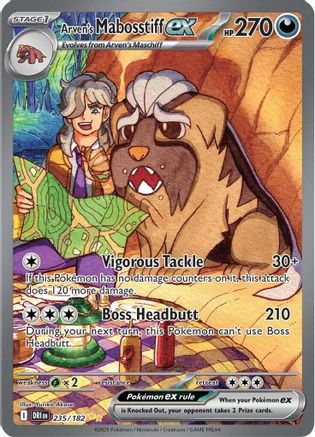 Arven's Mabosstiff ex - 235/182 Holofoil [SV: Destined Rivals] Pokemon Single Pokémon