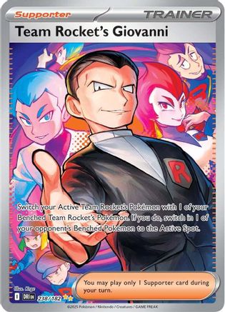 Team Rocket's Giovanni - 238/182 (238) - [SV: Destined Rivals] Holofoil Pokemon Single Pokémon