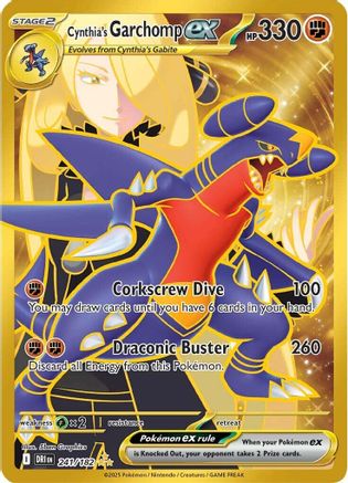 Cynthia's Garchomp ex - 241/182 Holofoil [SV: Destined Rivals] Pokemon Single Pokémon