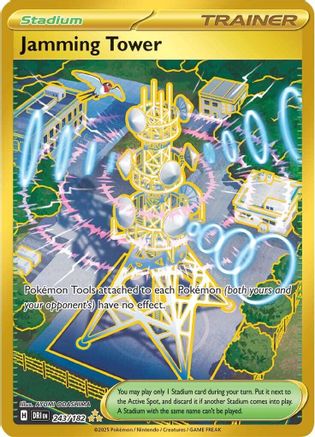 Jamming Tower (243) Holofoil [SV: Destined Rivals] Pokemon Single Pokémon
