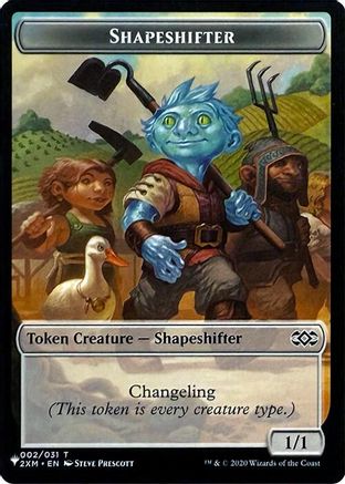 Shapeshifter // Dog Double-Sided Token (LIST-2 // 1) [Mystery Booster] The List Reprints MTG Single Wizards of the Coast