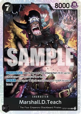 Marshall.D.Teach (ST27-005) (ST27-005) [Starter Deck 27: BLACK Marshall.D.Teach] Foil One Piece Single Bandai