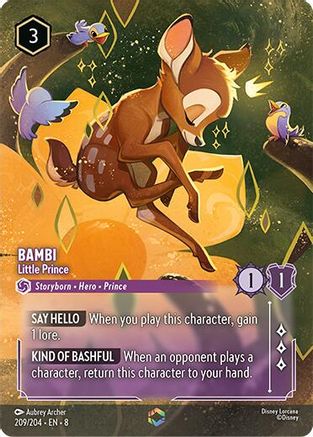 Bambi - Little Prince (Enchanted) (209/204) [Reign of Jafar] Holofoil Lorcana Single Disney