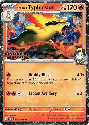 Ethan's Typhlosion (Prerelease) (34) Holofoil [Misc: Cards & Products] Pokemon Single Pokémon