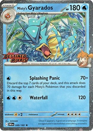 Misty's Gyarados (Prerelease) (49) Holofoil [Misc: Cards & Products] Pokemon Single Pokémon