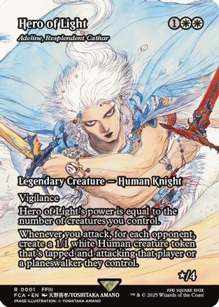 Hero of Light - Adeline, Resplendent Cathar (Showcase) (FCA-001) [FINAL FANTASY: Through the Ages] MTG Single Wizards of the Coast