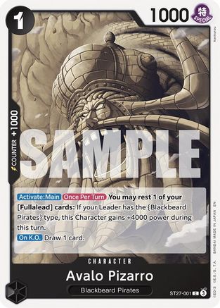 Avalo Pizarro (ST27-001) [Starter Deck 27: BLACK Marshall.D.Teach] One Piece Single Bandai