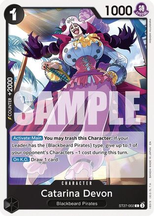Catarina Devon (ST27-002) [Starter Deck 27: BLACK Marshall.D.Teach] One Piece Single Bandai