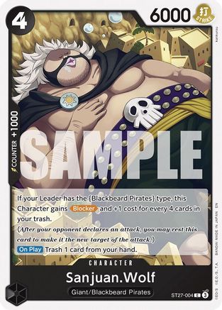 Sanjuan.Wolf (ST27-004) [Starter Deck 27: BLACK Marshall.D.Teach] One Piece Single Bandai