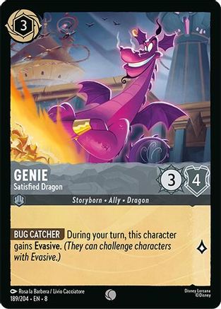 Genie - Satisfied Dragon (189/204) [Reign of Jafar] Lorcana Single Disney