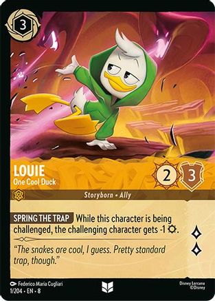 Louie - One Cool Duck (Foil) (1/204) [Reign of Jafar] Cold Foil Lorcana Single Disney