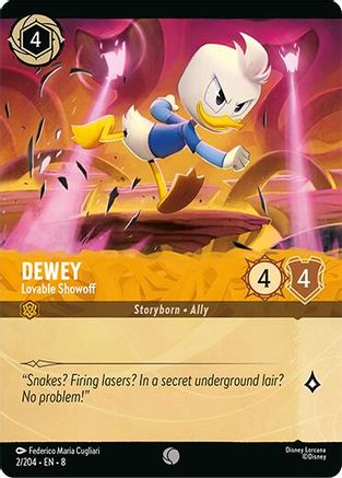 Dewey - Lovable Showoff (Foil) (2/204) [Reign of Jafar] Cold Foil Lorcana Single Disney