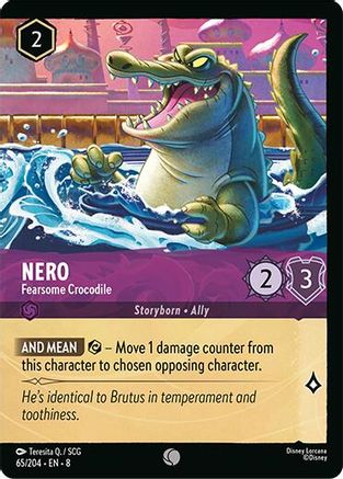 Nero - Fearsome Crocodile (Foil) (65/204) [Reign of Jafar] Cold Foil Lorcana Single Disney