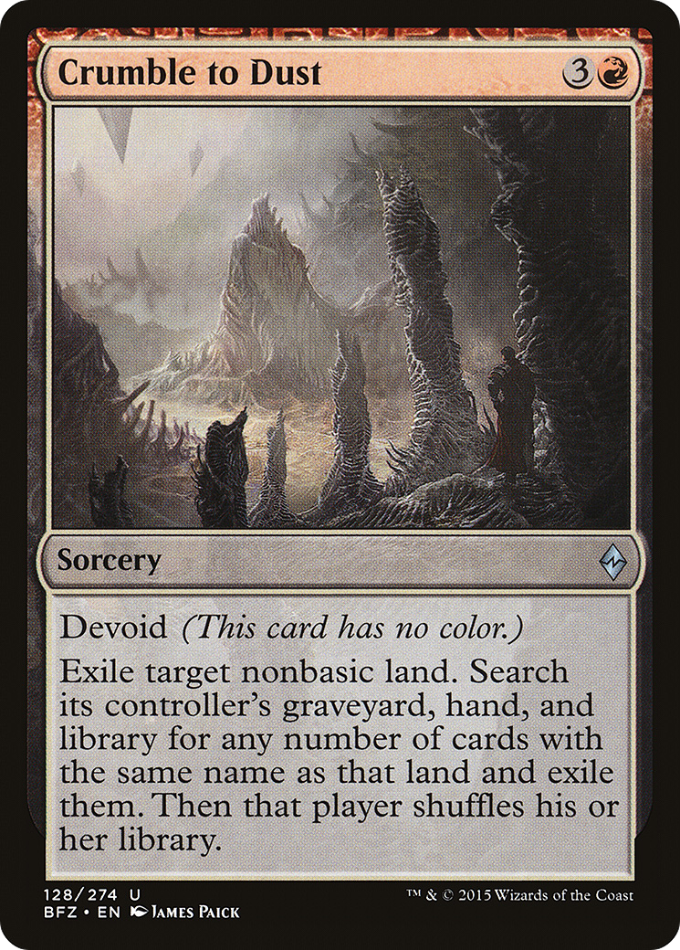 Crumble to Dust (BFZ-128) [Battle for Zendikar] Foil MTG Single Wizards of the Coast