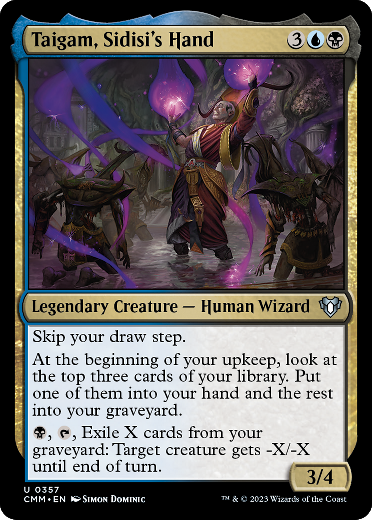 Taigam, Sidisi's Hand (CMM-357) [Commander Masters] Foil MTG Single Wizards of the Coast