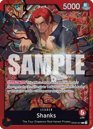 Shanks (Reprint) (OP09-001) [Starter Deck 23: RED Shanks] Foil One Piece Single Bandai
