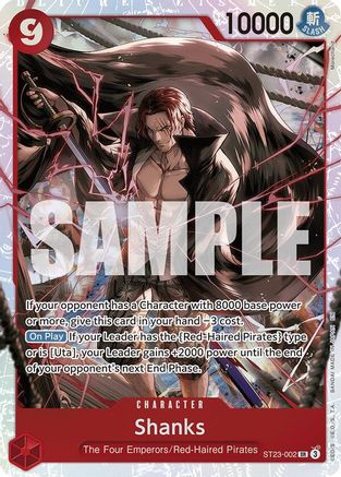 Shanks (002) (ST23-002) [Starter Deck 23: RED Shanks] Foil One Piece Single Bandai