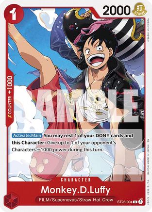 Monkey.D.Luffy (ST23-004) [Starter Deck 23: RED Shanks] One Piece Single Bandai