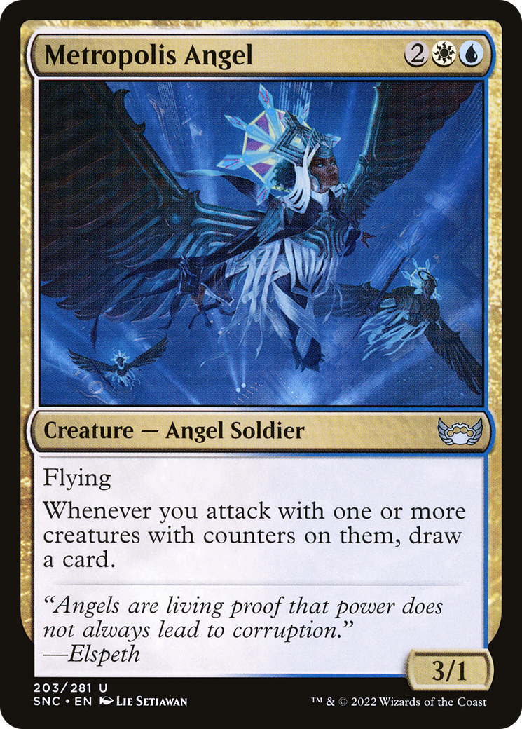 Metropolis Angel (SNC-203) [Streets of New Capenna] Foil MTG Single Wizards of the Coast