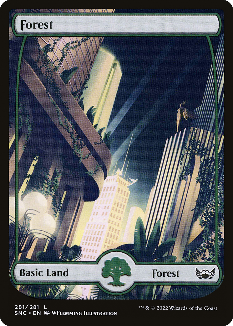 Forest (281) (SNC-281) [Streets of New Capenna] (Full Art) MTG Single Wizards of the Coast