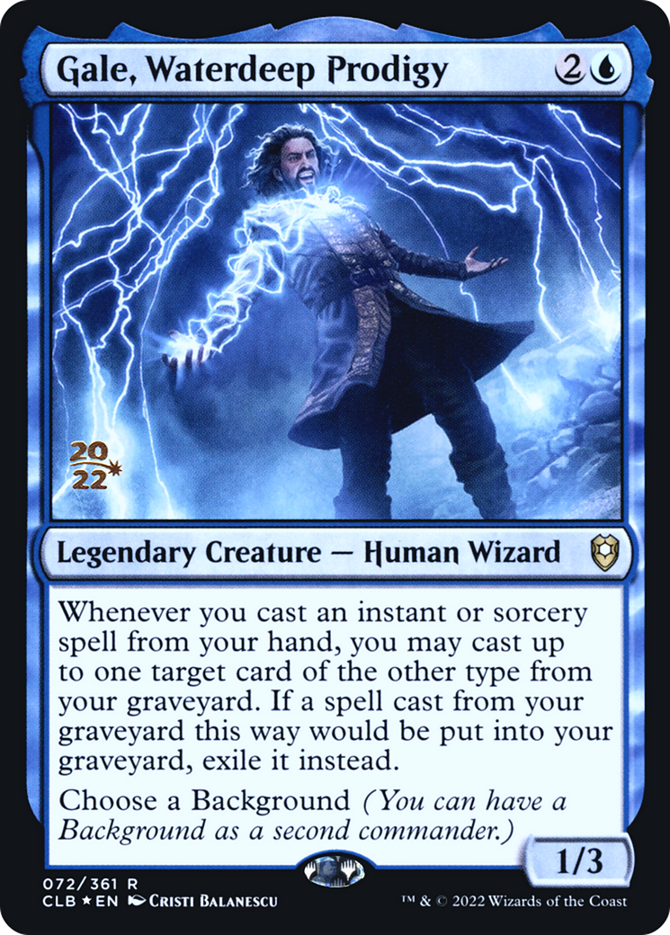 Gale, Waterdeep Prodigy (PRE-72S) [Battle for Baldur's Gate Promos] Foil MTG Single Wizards of the Coast