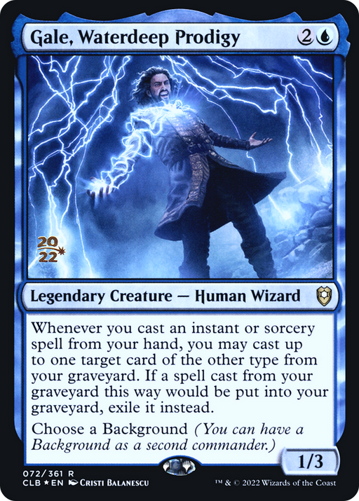 Gale, Waterdeep Prodigy (PRE-72S) [Battle for Baldur's Gate Promos] Foil MTG Single Wizards of the Coast