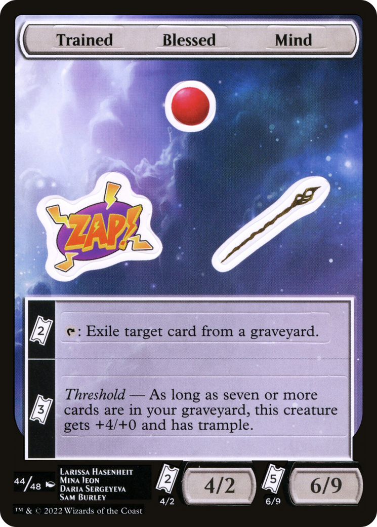 Trained Blessed Mind (UNF-044) [Tokens] Unfinity Sticker Sheets MTG Single Wizards of the Coast