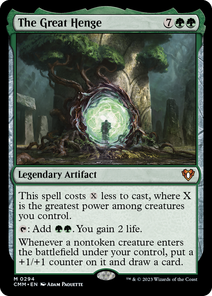 The Great Henge (CMM-294) [Commander Masters] Foil MTG Single Wizards of the Coast