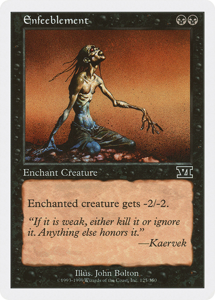 Enfeeblement (6ED-125) [Classic Sixth Edition] MTG Single Wizards of the Coast