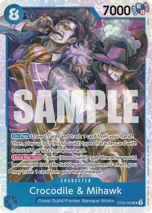 Crocodile & Mihawk (ST25-003) [Starter Deck 25: BLUE Buggy] Foil One Piece Single Bandai