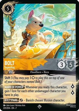 Bolt - Superdog (223/204) [Illumineers Quest Palace Heist] Cold Foil Lorcana Single Disney
