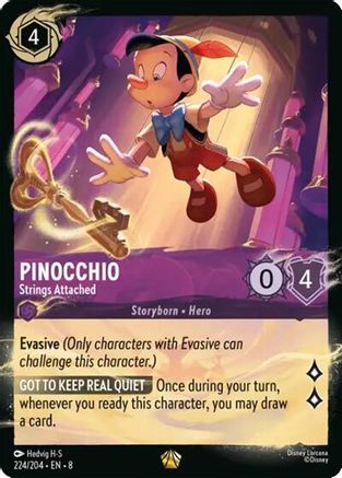 Pinocchio - Strings Attached (224/204) (224/204) [Illumineers Quest Palace Heist] Cold Foil Lorcana Single Disney