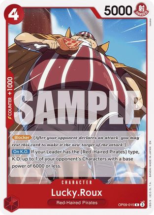 Lucky.Roux (Reprint) (OP09-015) [Starter Deck 23: RED Shanks] One Piece Single Bandai