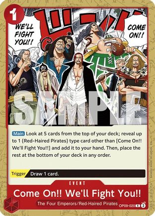 Come On!! We'll Fight You!! (Reprint) (OP09-020) [Starter Deck 23: RED Shanks] One Piece Single Bandai