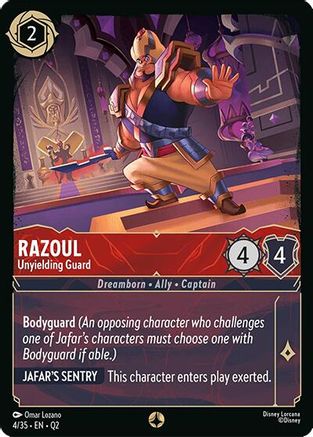 Razoul - Unyielding Guard (4/35) [Illumineers Quest Palace Heist] Lorcana Single Disney