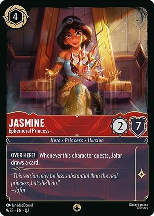 Jasmine - Ephemeral Princess (9/35) [Illumineers Quest Palace Heist] Lorcana Single Disney