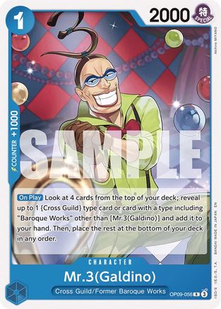Mr.3(Galdino) (Reprint) (OP09-056) [Starter Deck 25: BLUE Buggy] One Piece Single Bandai