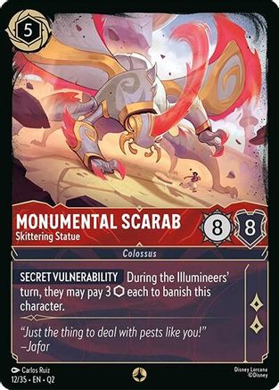 Monumental Scarab - Skittering Statue (12/35) [Illumineers Quest Palace Heist] Lorcana Single Disney