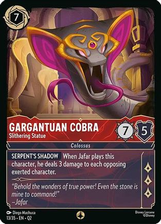 Gargantuan Cobra - Slithering Statue (13/35) [Illumineers Quest Palace Heist] Lorcana Single Disney