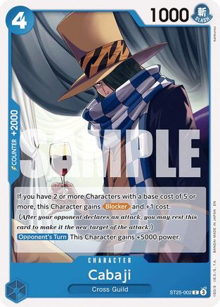 Cabaji (ST25-002) [Starter Deck 25: BLUE Buggy] One Piece Single Bandai