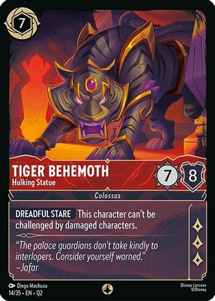 Tiger Behemoth - Hulking Statue (14/35) [Illumineers Quest Palace Heist] Lorcana Single Disney
