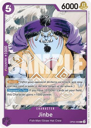 Jinbe (Reprint) (OP05-066) [Starter Deck 26: PURPLE/BLACK Monkey.D.Luffy] One Piece Single Bandai