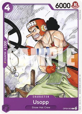 Usopp (Reprint) (OP09-063) [Starter Deck 26: PURPLE/BLACK Monkey.D.Luffy] One Piece Single Bandai