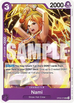 Nami (Reprint) (OP09-070) [Starter Deck 26: PURPLE/BLACK Monkey.D.Luffy] One Piece Single Bandai