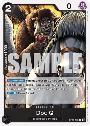 Doc Q (Reprint) (OP09-090) [Starter Deck 27: BLACK Marshall.D.Teach] One Piece Single Bandai