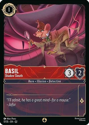Basil - Shadow Sleuth (17/35) [Illumineers Quest Palace Heist] Lorcana Single Disney