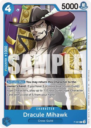 Dracule Mihawk (OP11 Release Event) (P-081) [One Piece Promotion Cards] One Piece Single Bandai