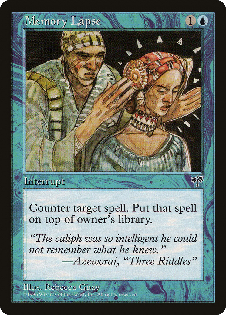 Memory Lapse (MIR-074) [Mirage] MTG Single Wizards of the Coast
